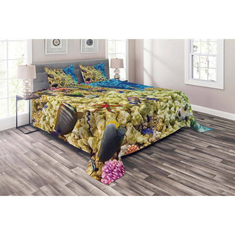 Hypnotic Coverlet, King Bedspread + 2 Shams