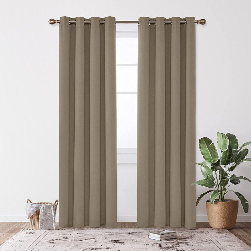 Blackout Curtain Pair, Black, 107 W x 214 D cm