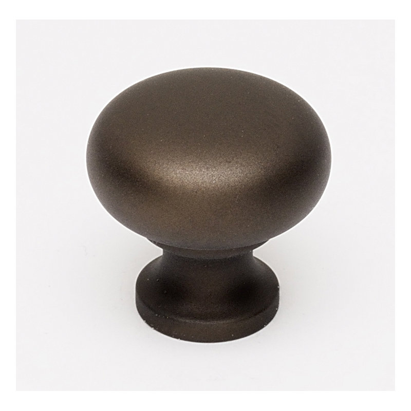 Poignée champignon, Bronze chocolat, H 0,75 po x l 0,75 po x P 0,4375 po