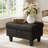 Rectangular Storage Ottoman Bench With Hinged Lid, Faux Leather Footrest For Living Room, Bedroom, Entryway, Black, 28.5"X19"X17.5"-2138564186