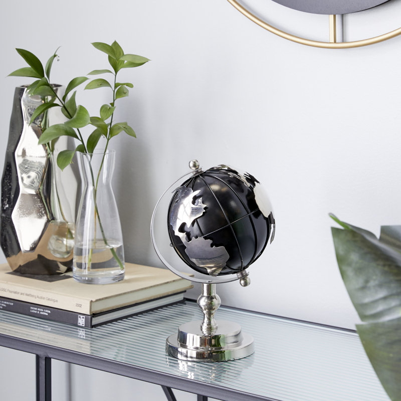 Globe terrestre en aluminium