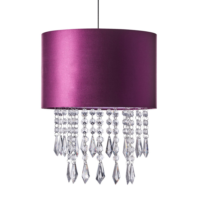 18cm H Drum Pendant Shade ( Screw On ), Lagoon Green