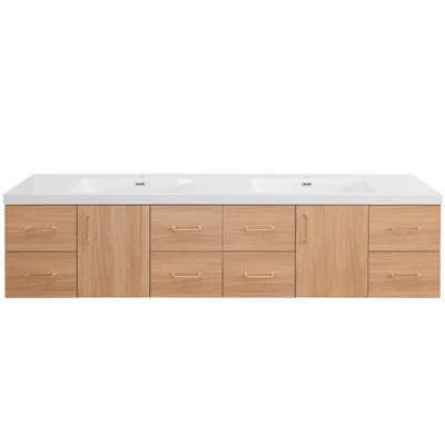 Modern Bathroom Vanity with Floating Design