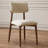 Beige-white+Nut-brown Solid back side Chair(Set of 2)
