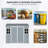 Resin Outdoor Storage Shed Waterproof Shed with Floor & Two Windows & Lockable Door, Tool Shed for Garden, Patio, Backyard-113876318-113876319