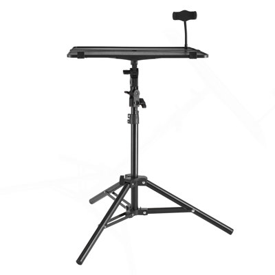 Projector Stand, Laptop Stand Tripod Adjustable Height from 26.97 to 63 in, Portable Projector Tripod Stand with Tray & Gooseneck Phone Holder, for Outdoor Movies, Home, Office, Stage or Studio