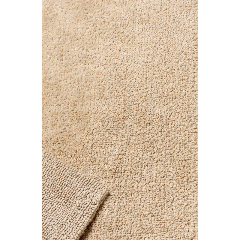 Reversible 100% Cotton Rectangle Bath Rug, Stone