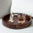 Arooj Round Solid Walnut Serving Tray-1773412415