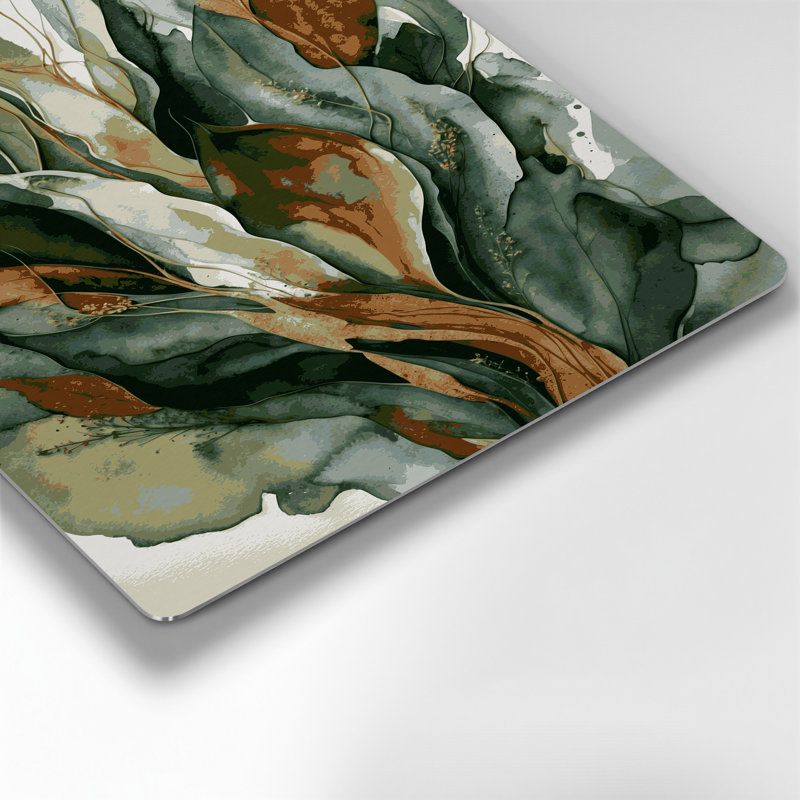 Aquarelle abstraite, art mural en métal brun 38, H 24 po x l 20 po