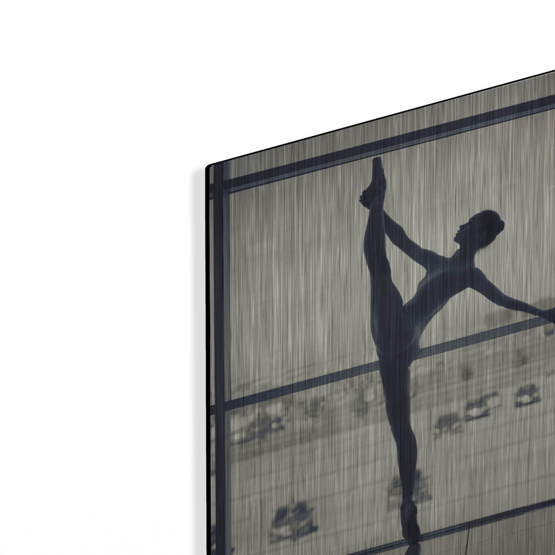 Mur de métal «Ballet Dancer Silhouette» par Design Fabrikken, H 16 po x l 12 po
