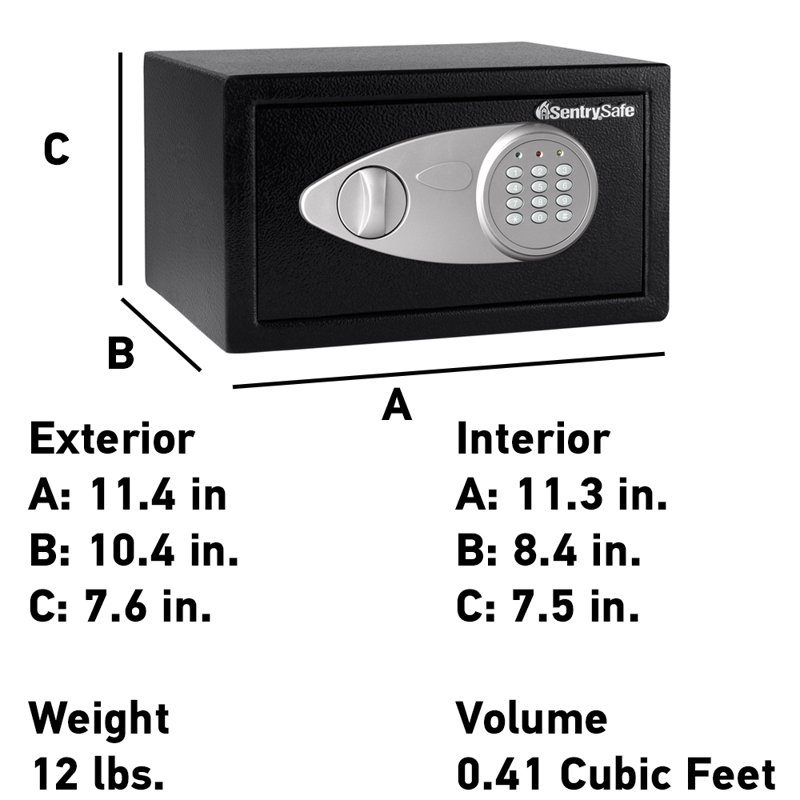  SentrySafe 0.41 Cu. Ft. Security Safe with Digital Keypad Lock