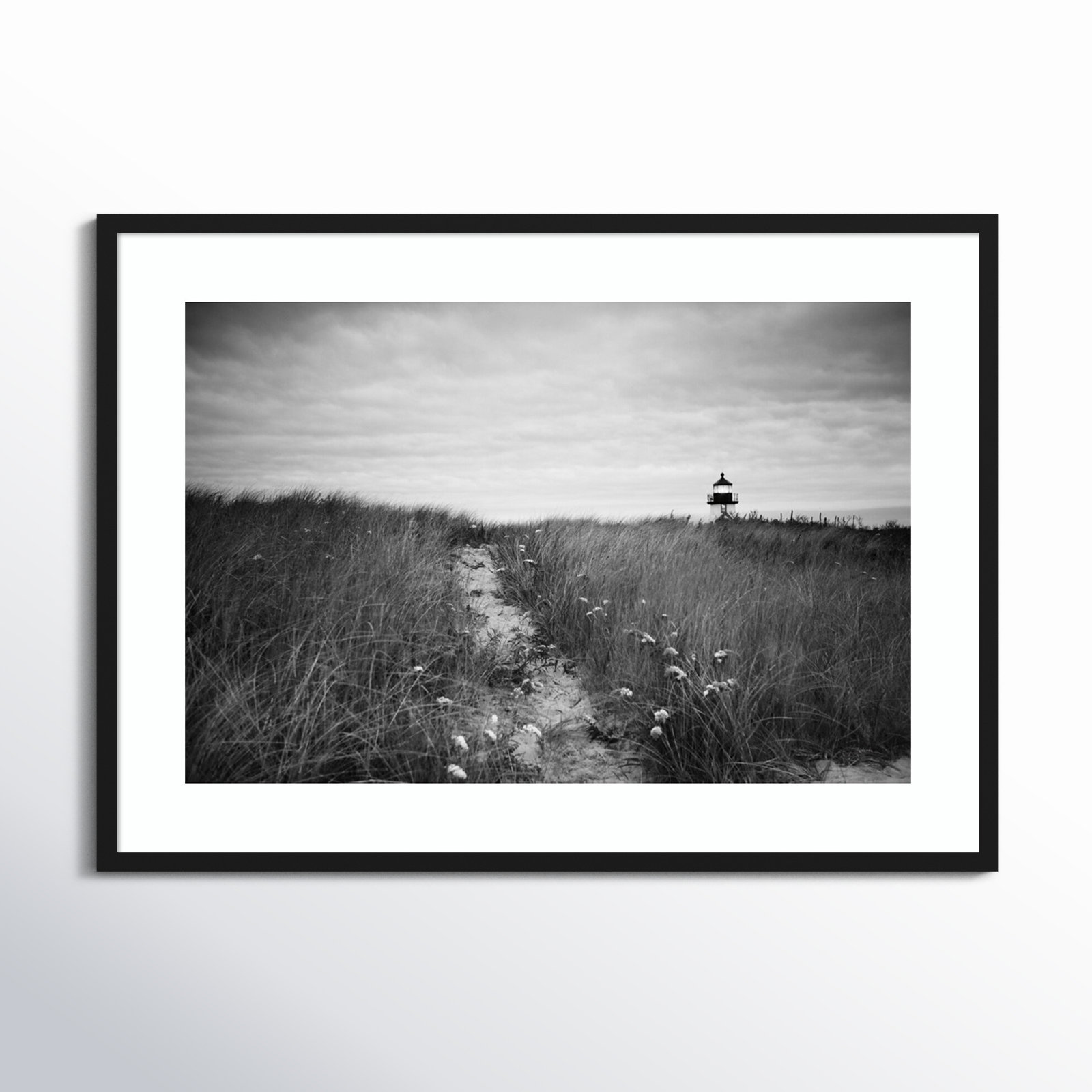Nantucket Lighthouse by Aledanda, Black, 19" H x 25" W
