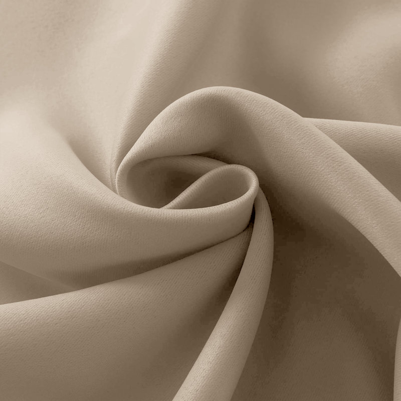 Iknoor Room Darkening Curtain Pair, 117 W x 137 D cm, Cream