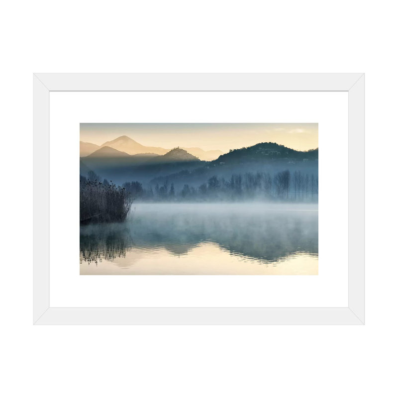 «Quiet Morning» par Jon Arnold - reproduction d'art, H 16 po x l 24 po x P 1 po, Papier encadré blanc, Blanc