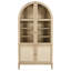 Ensemble de salle à manger de comptoir 8 pièces en chêne beige avec armoire