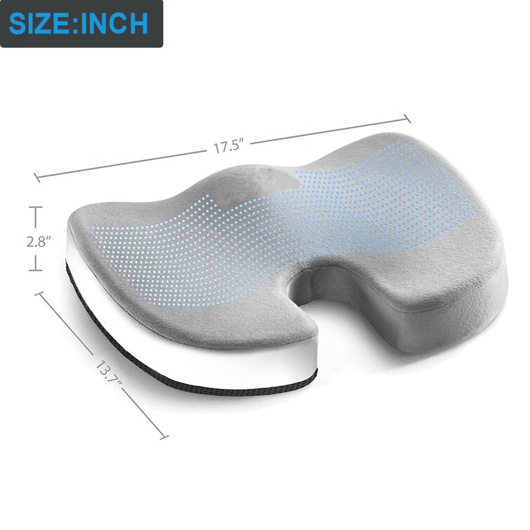 Sleepavo Gel Seat Cushion - Seat Cushions for Office Chairs for Sciatica  Pain Relief - Car Seat Cushion - Tailbone Pain Relief Memory Foam Butt  Cushion Cooling Gel Computer Seat Pad (Gray) 