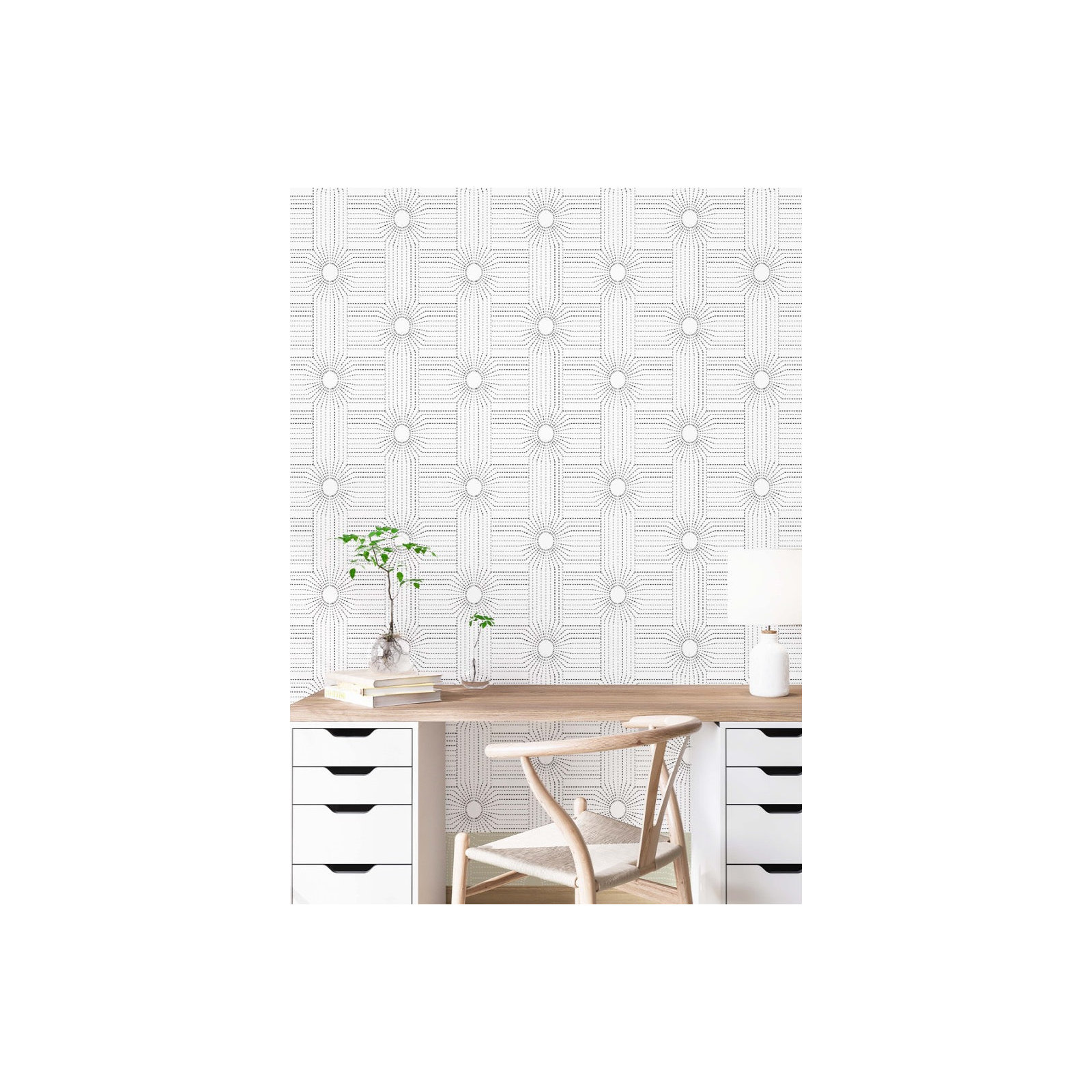 CoEd Wacker Peel & Stick Wallpaper Tile, Quartz White, Non-pasted