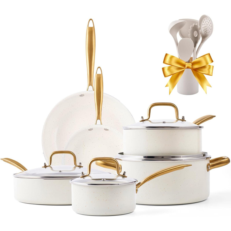 16 - Piece Non-Stick Ceramic Cookware Set
