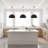 24" Diameter Integrated LED Black Pendant