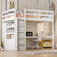 Lit mezzanine en bois avec garde-robe intégré