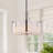 4-light Natural Alabaster Drum Chandelier-970318271