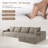 135.4" Modular Sectional Sofa For Living Room Modern L-Shape Cloud Couch Compression Upholstered Corduroy Fabric Deep Seat With Chaise-875366537-875366539