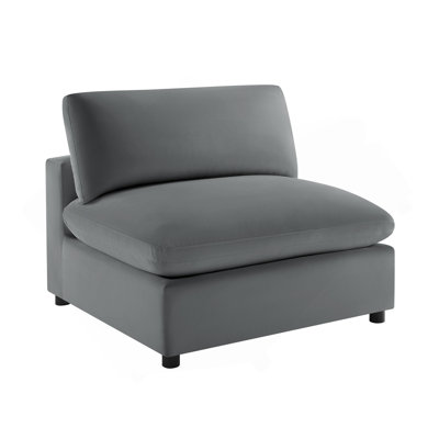 Caylie Armless Slipper Chair - Charcoal