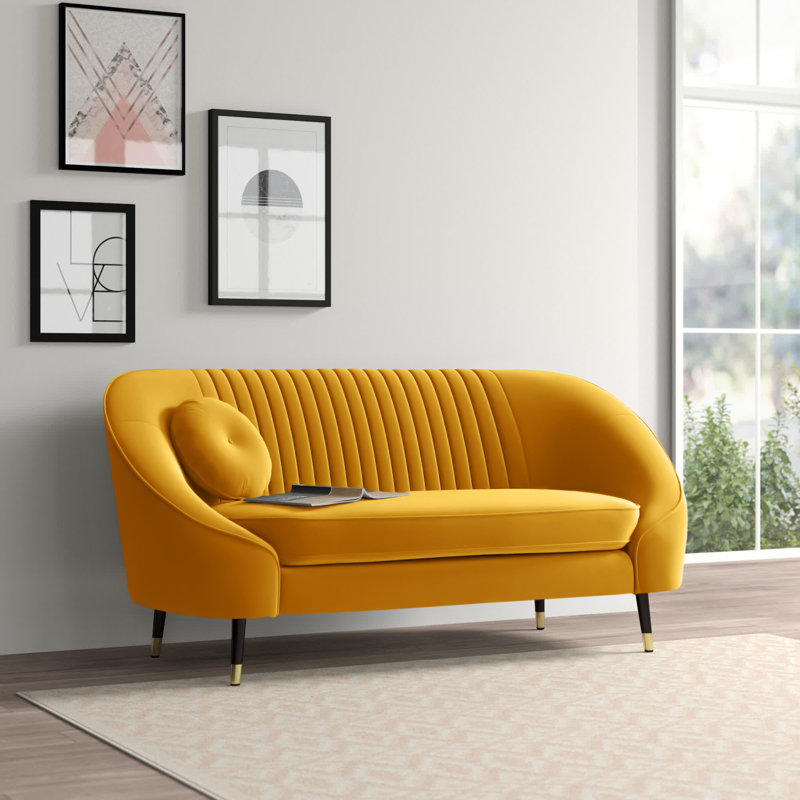 Shyann 2 Seater Sofa, Mustard Yellow