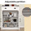 Armoire autoportante blanche de 71 po. 4 portes, 1 tiroir, 2 tablettes réglables. Répond à vos besoins de rangement. Armoire de cuisine au design fonctionnel, blanc. Espace intérieur abondant. Matériau E1. Peinture.