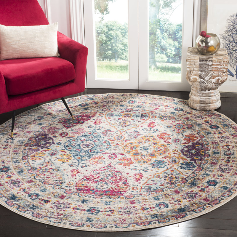 Gomez Oriental Area Rug, Round 201 cm