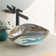 Murano Glass Asymmetrical Shell Vessel Bathroom Sink