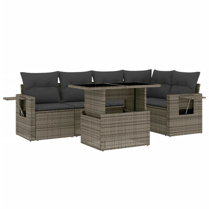 Vidaxl Garden Sofa Set Grey