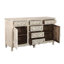 Commode combinée en bois massif à 6 tiroirs Harleen-66691339
