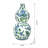 Porcelain Double Gourd Vase with Cherry Blossom Patterns - 7"Dia. x 13.5" - Blue/Green/White