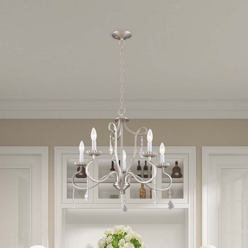 Doncaster 5 - Light Classic / Traditional Chandelier, Brushed Nickel