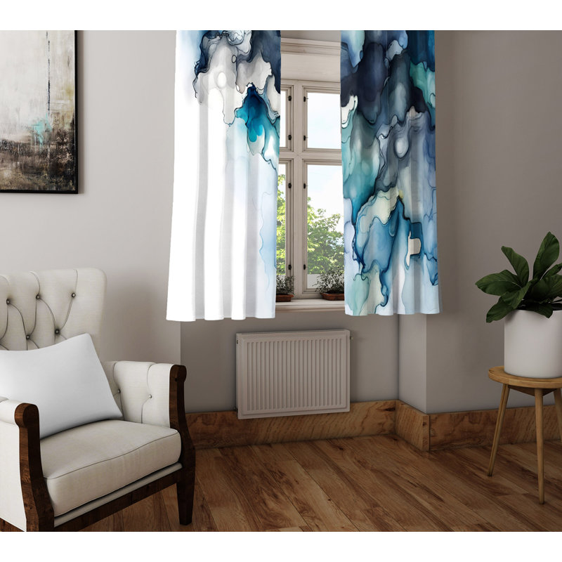 Semi Sheer Curtain Pair, 40" W x 52" L
