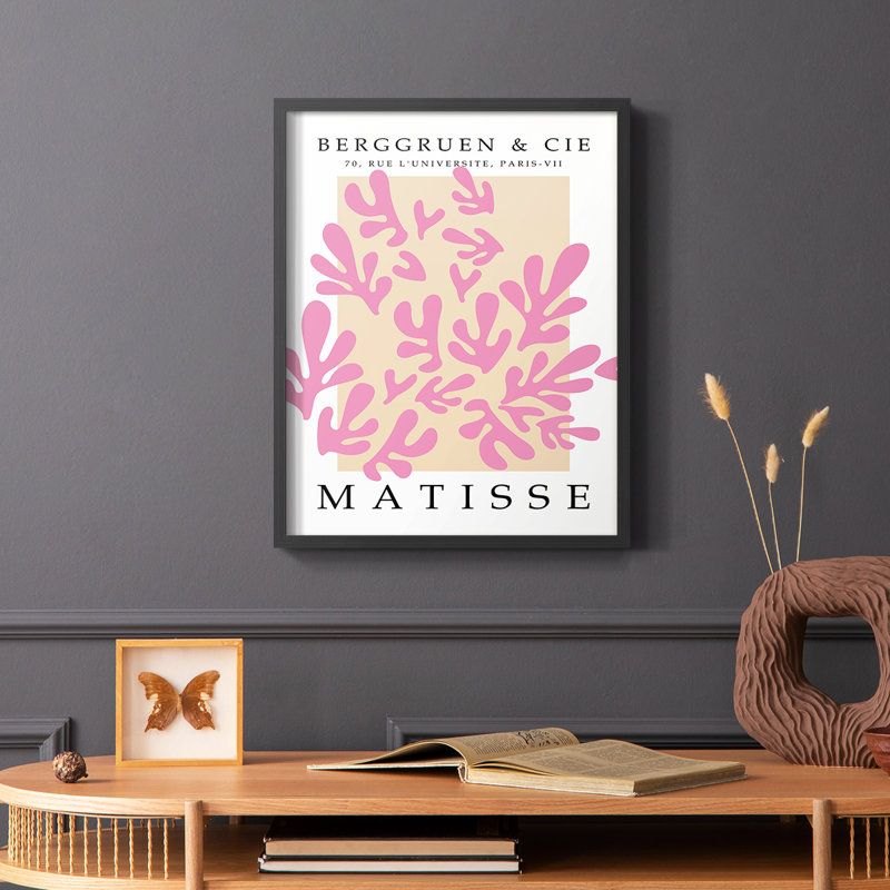 Matisse CEC XXXII, reproduction encadrée - bois massif, H 28 po x l 22 po, Noir