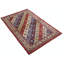 Tapis tribal coloré en laine noué à la main 3 x 5 pi pour chambre à coucher