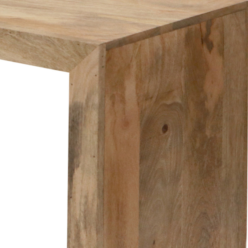 52'' Solid Wood Console Table, Natural Brown