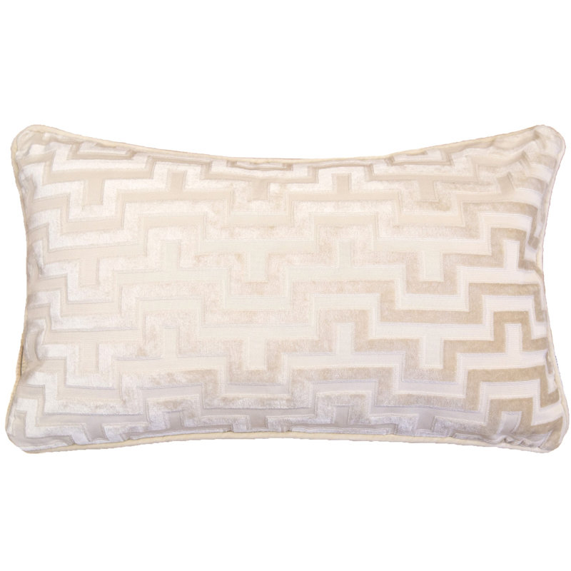 Housse et insert de coussin d'extérieur en soie Keaya, Ivoire