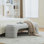 Banc de bout de lit rembourré sans accoudoir de 64,96 po de largeur pour lit d'entrée, tabouret repose-pieds pour le salon et la chambre à coucher, vestibule