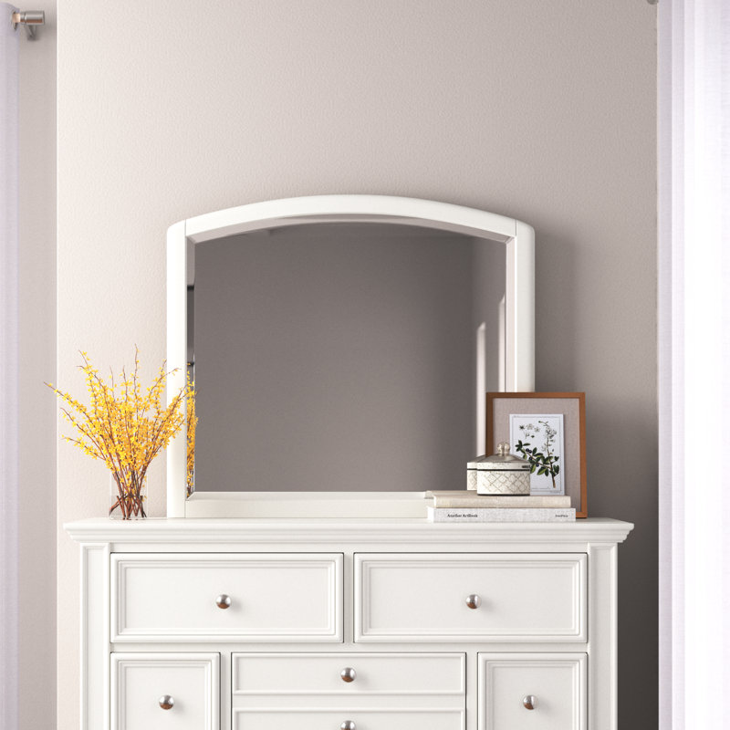 Miroir biseauté Aireon, Blanc