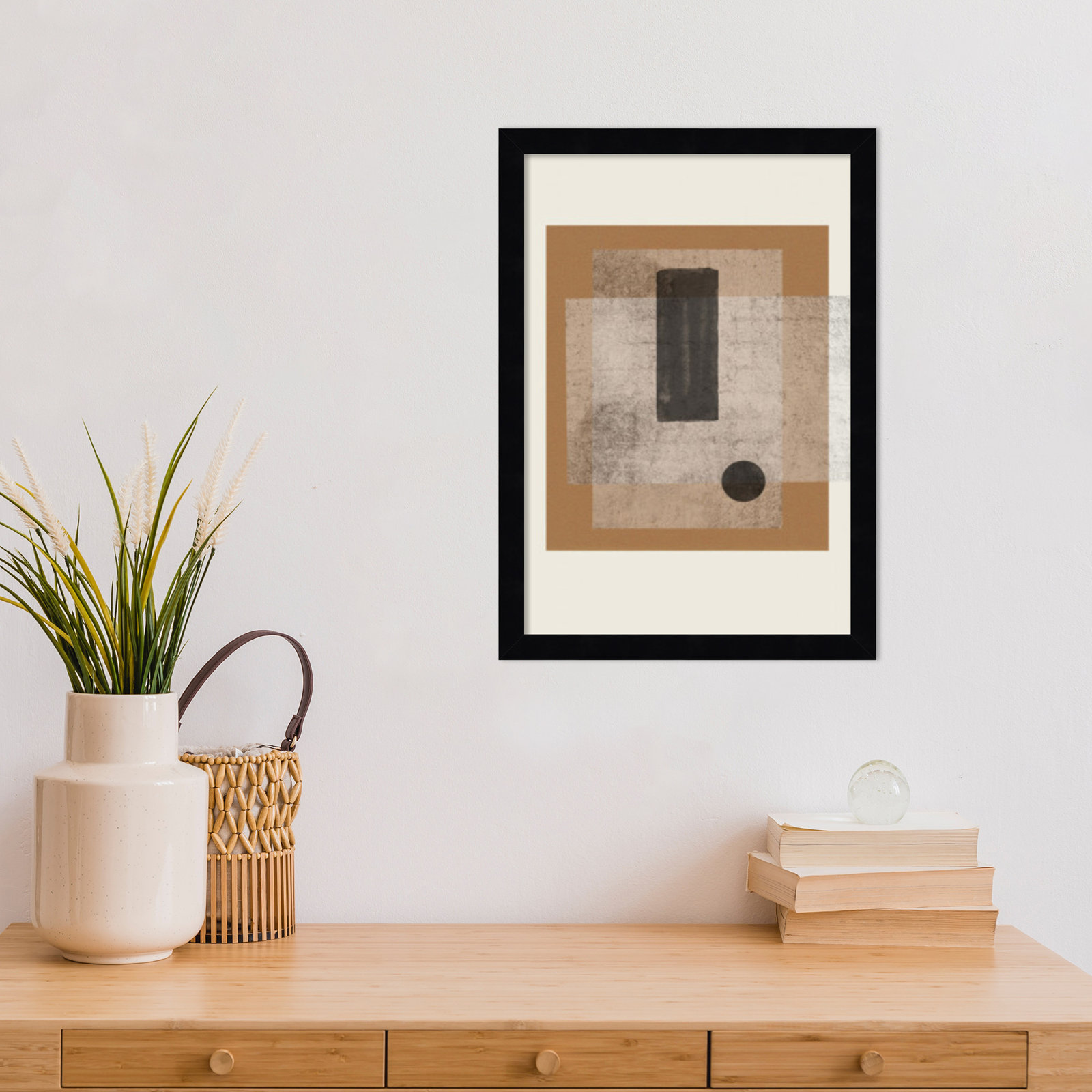 Riverwalk "Composition III" Print, Black, 17" H x 12" W