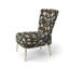 Motif floral artistique - chaise d'appoint rembourrée de style campagnard, chaise d'appoint blanche