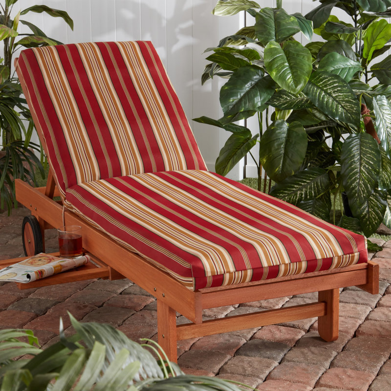 Coussin de chaise longue d'extérieur, Rayures Roma