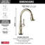 Robinet de cuisine Cassidy Touch, robinets de cuisine avec douchette rétractable, robinet d'évier de cuisine, robinet tactile, technologie Touch2O, nickel poli Lumicoat-50567594