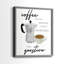 «Coffee is the Response» - Impression encadrée de qualité supérieure - Prêt à accrocher - Aucun clou requis - Aucun clou requis-226147529-226147534