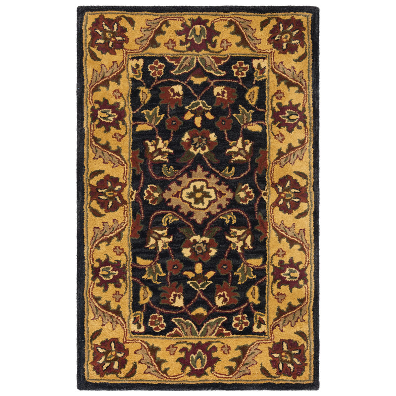 Santoyo Hand Tufted Wool Oriental Rug, Rectangle 2'3" x 4'
