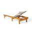 Chaise longue inclinable en acacia Gunnarr-192438165
