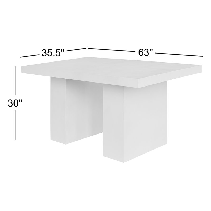 Table de salle à manger Tommen, Pierre grise foncé